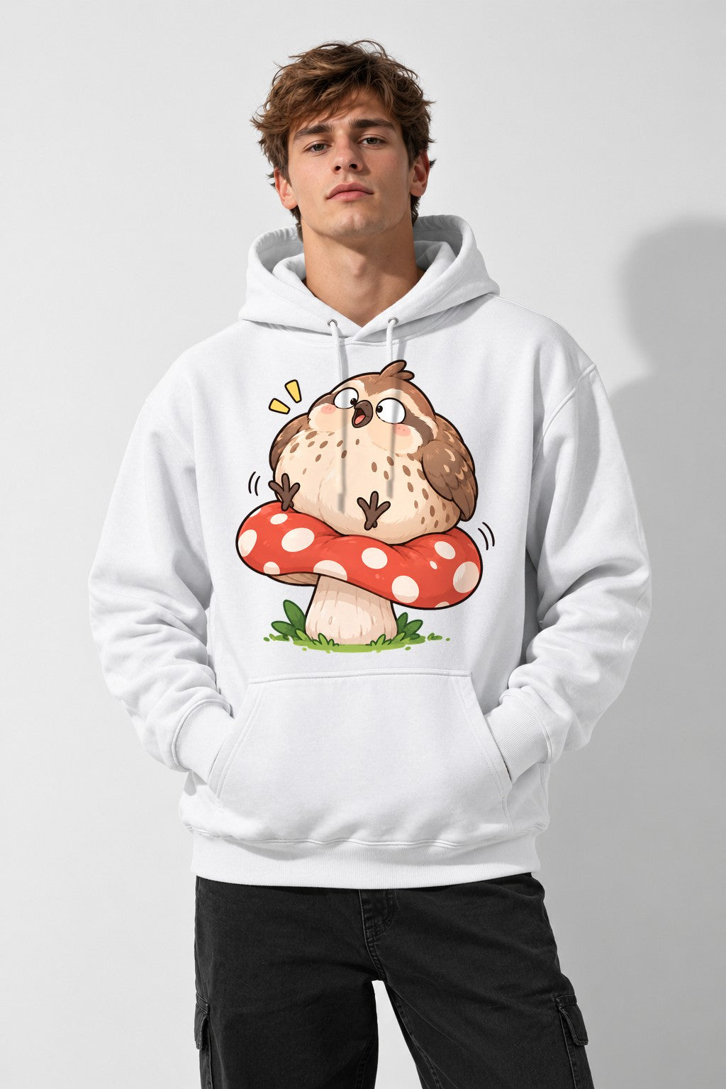 Chubby Owl Mushroom - White