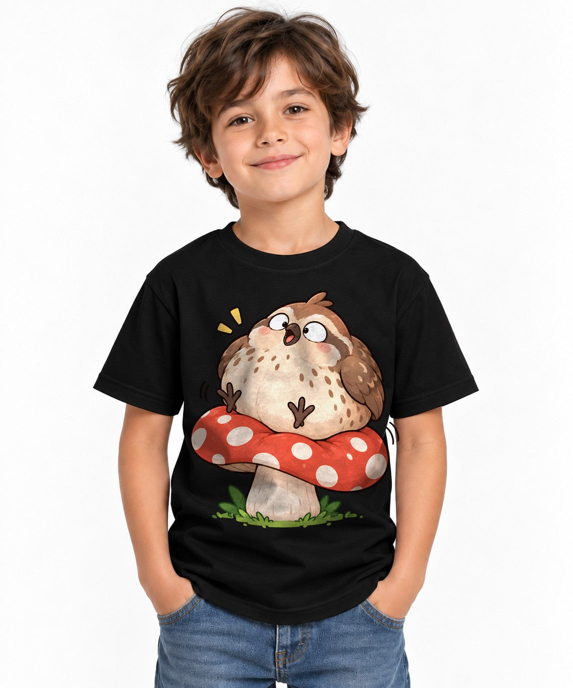 Chubby Owl Mushroom - Black
