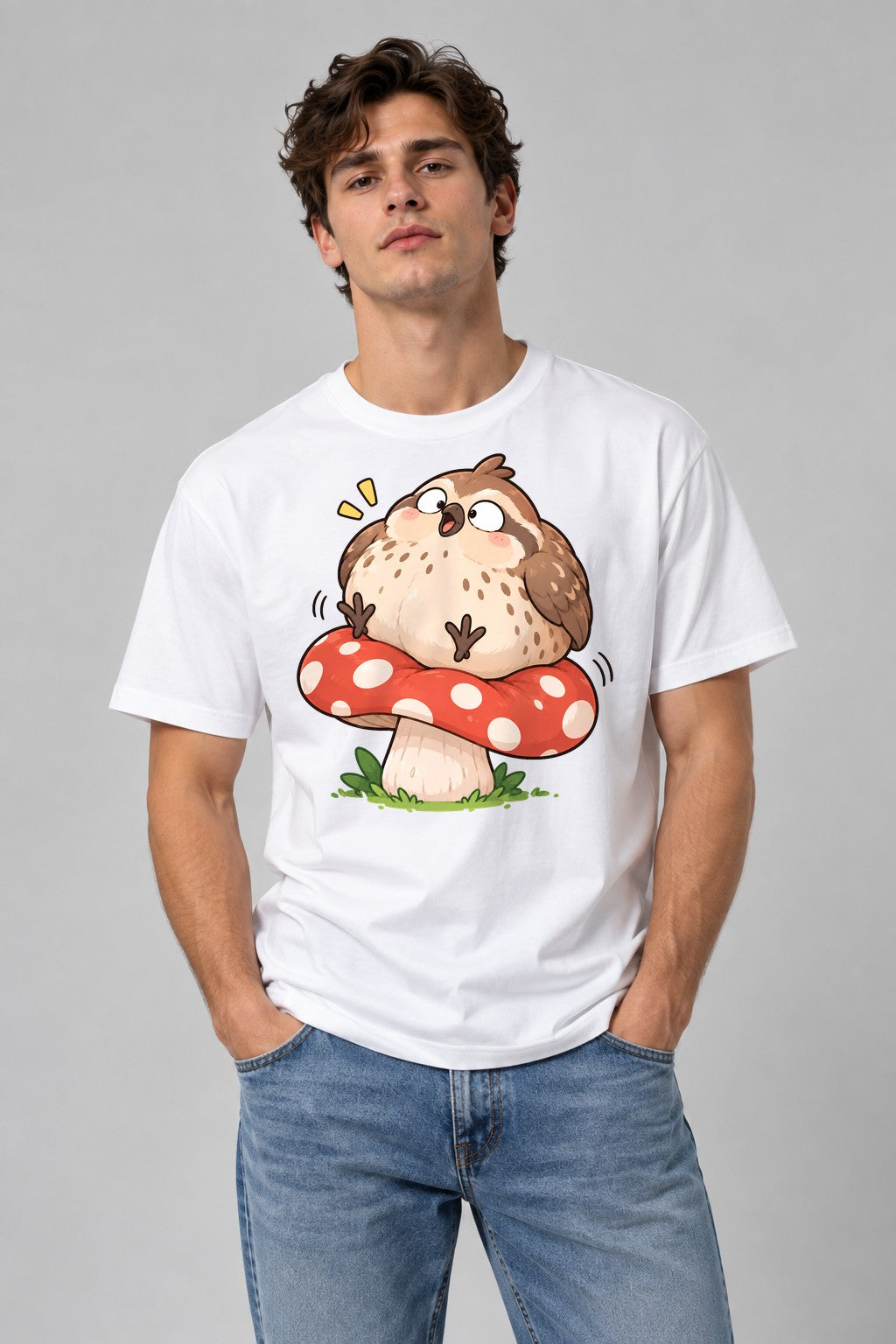 Chubby Owl Mushroom - White