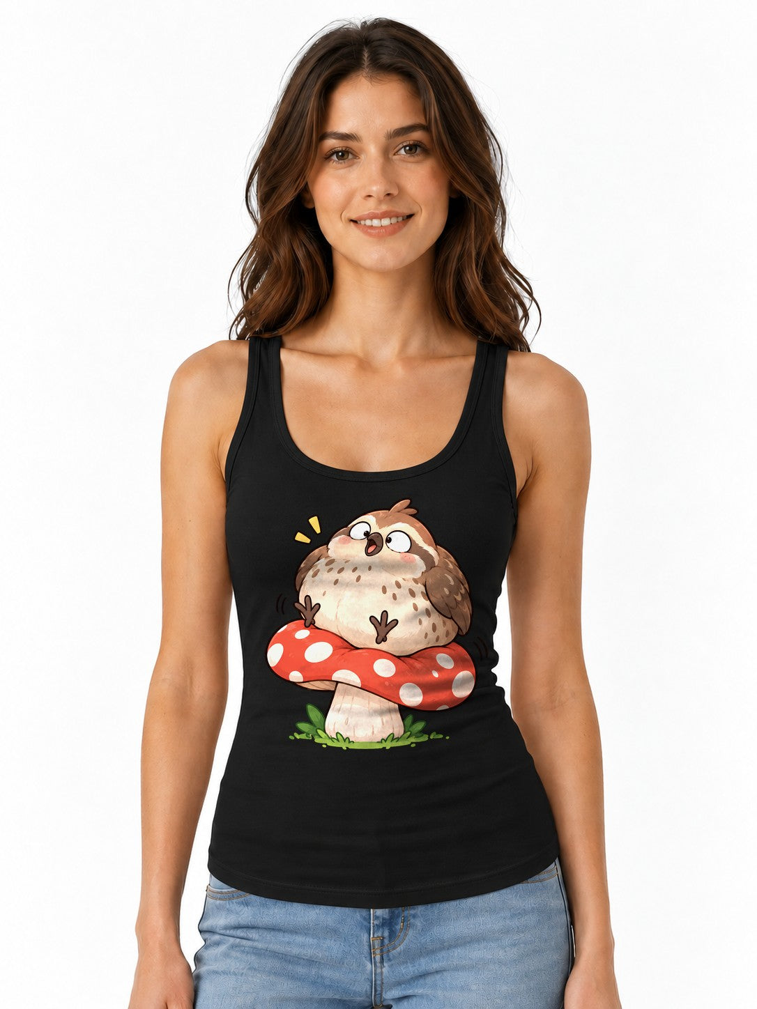 Chubby Owl Mushroom - Black