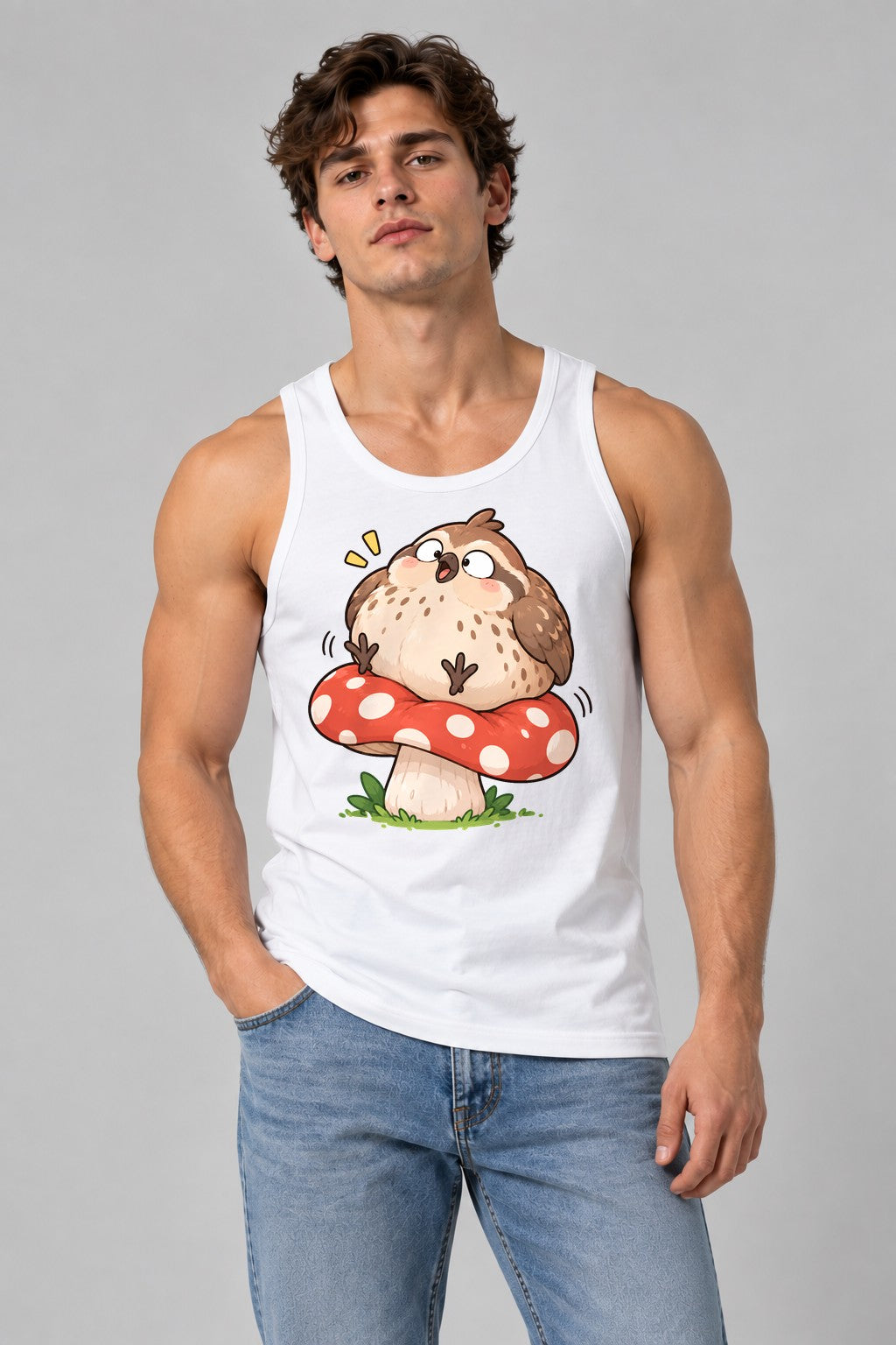 Chubby Owl Mushroom - White