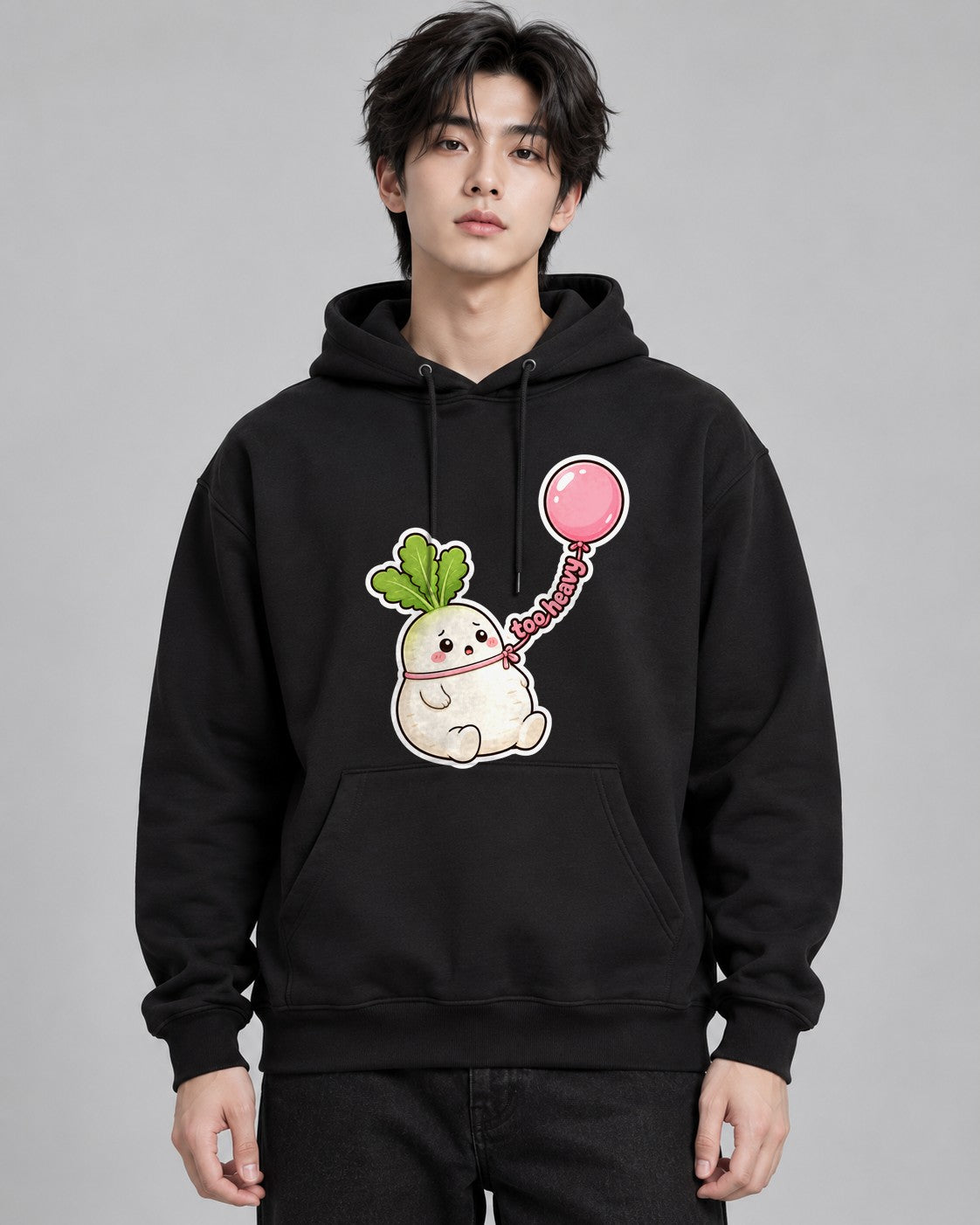 Chubby Radish Balloon - Black