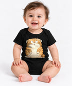 Chubby Tabby Cat - Black