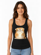 Chubby Tabby Cat - Black