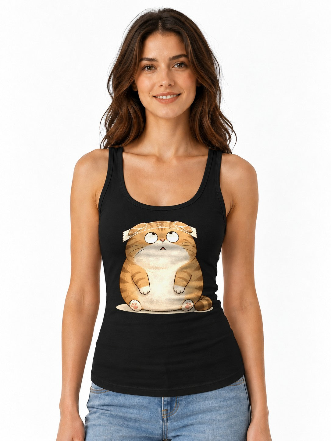 Chubby Tabby Cat - Black