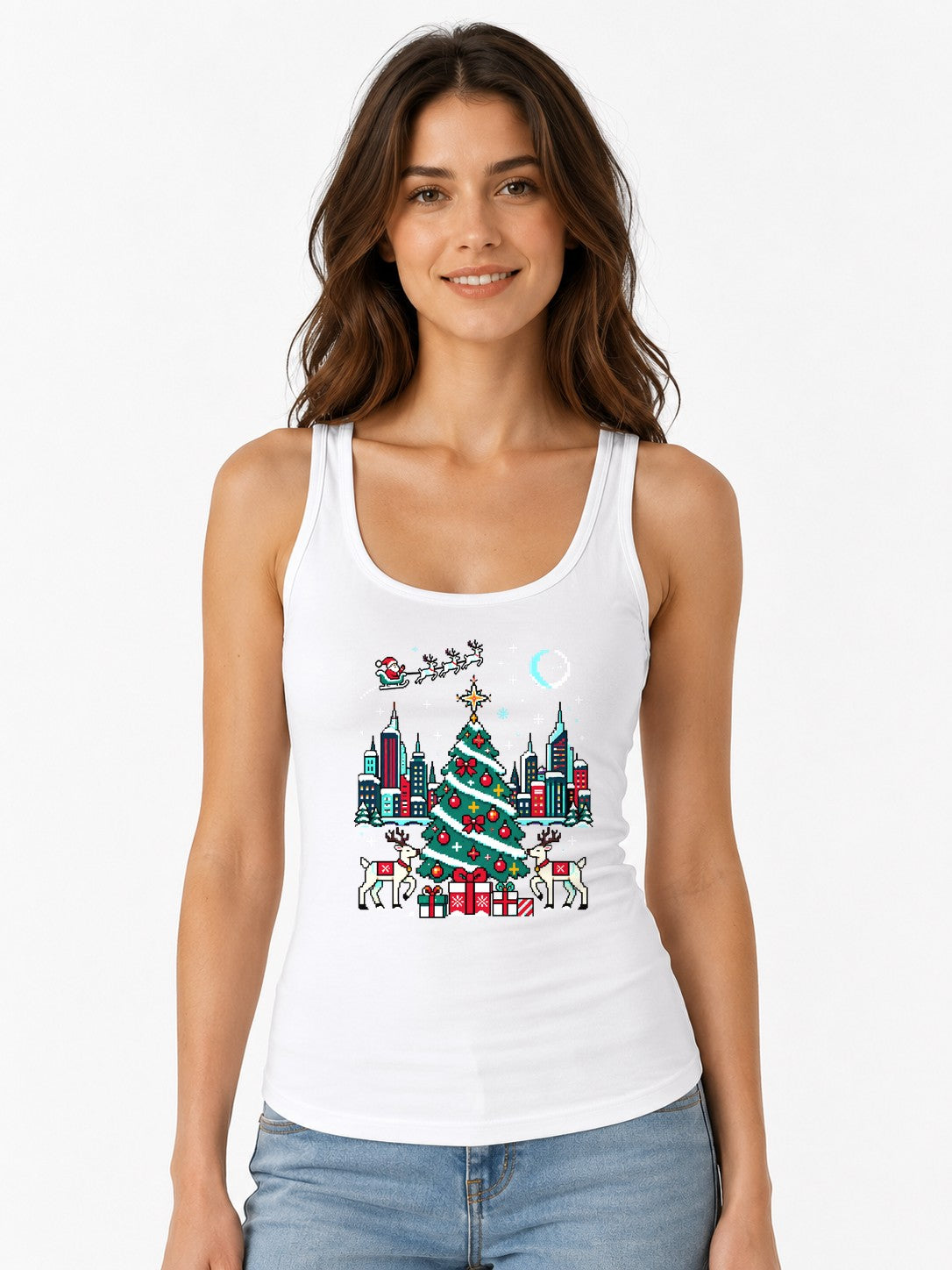 City Christmas Tree - White