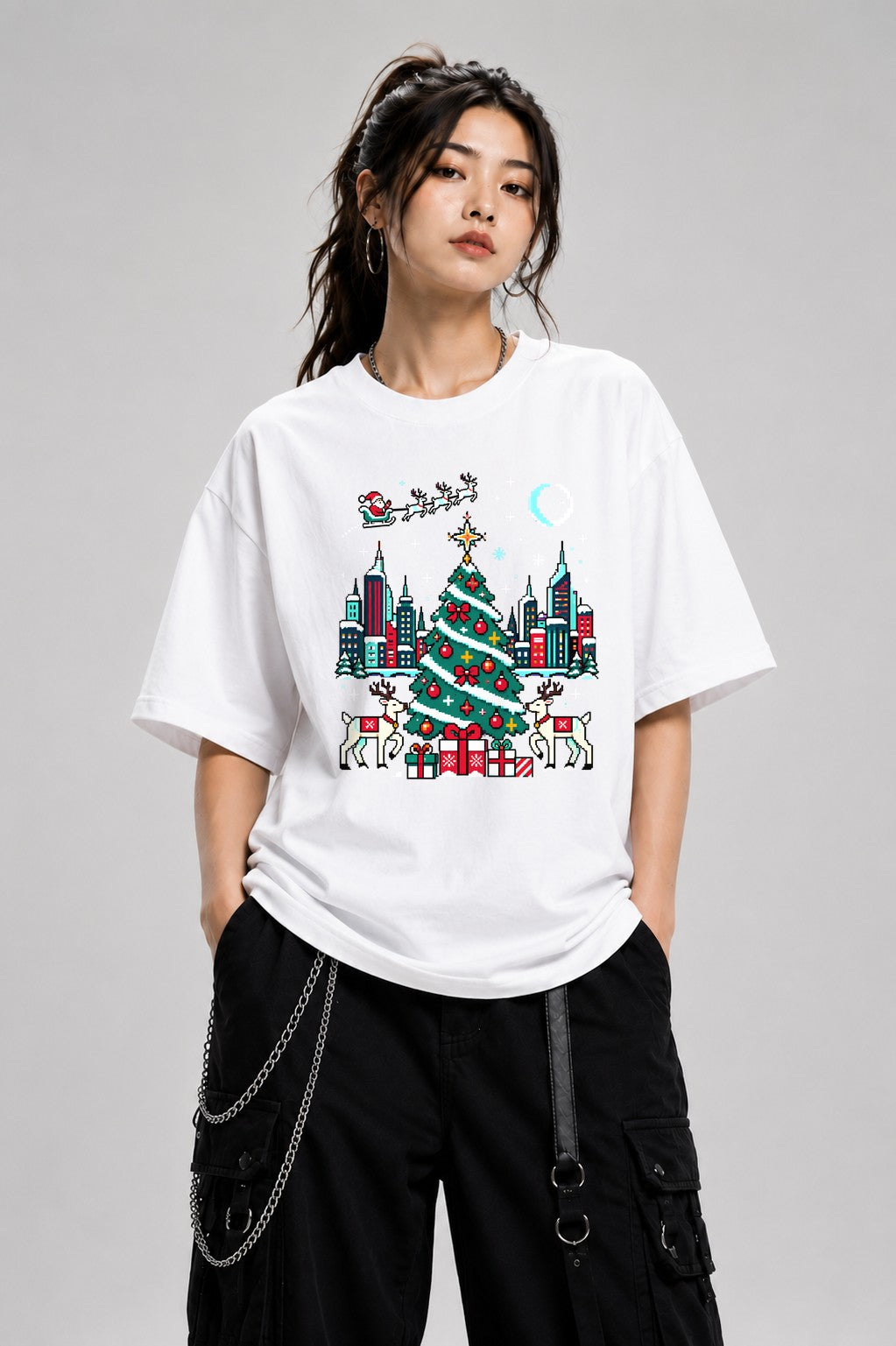 City Christmas Tree - White