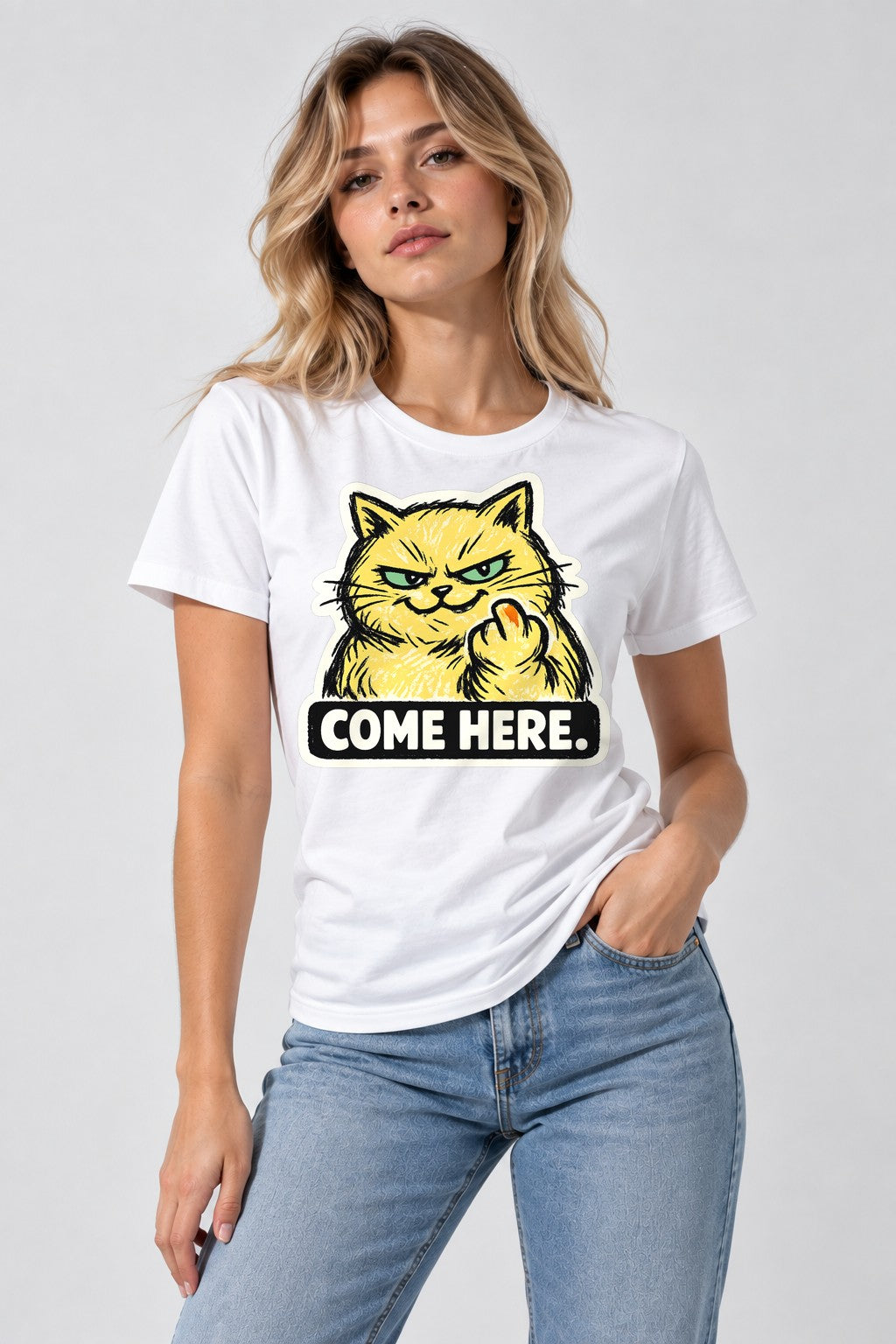 Come Here Cat - White