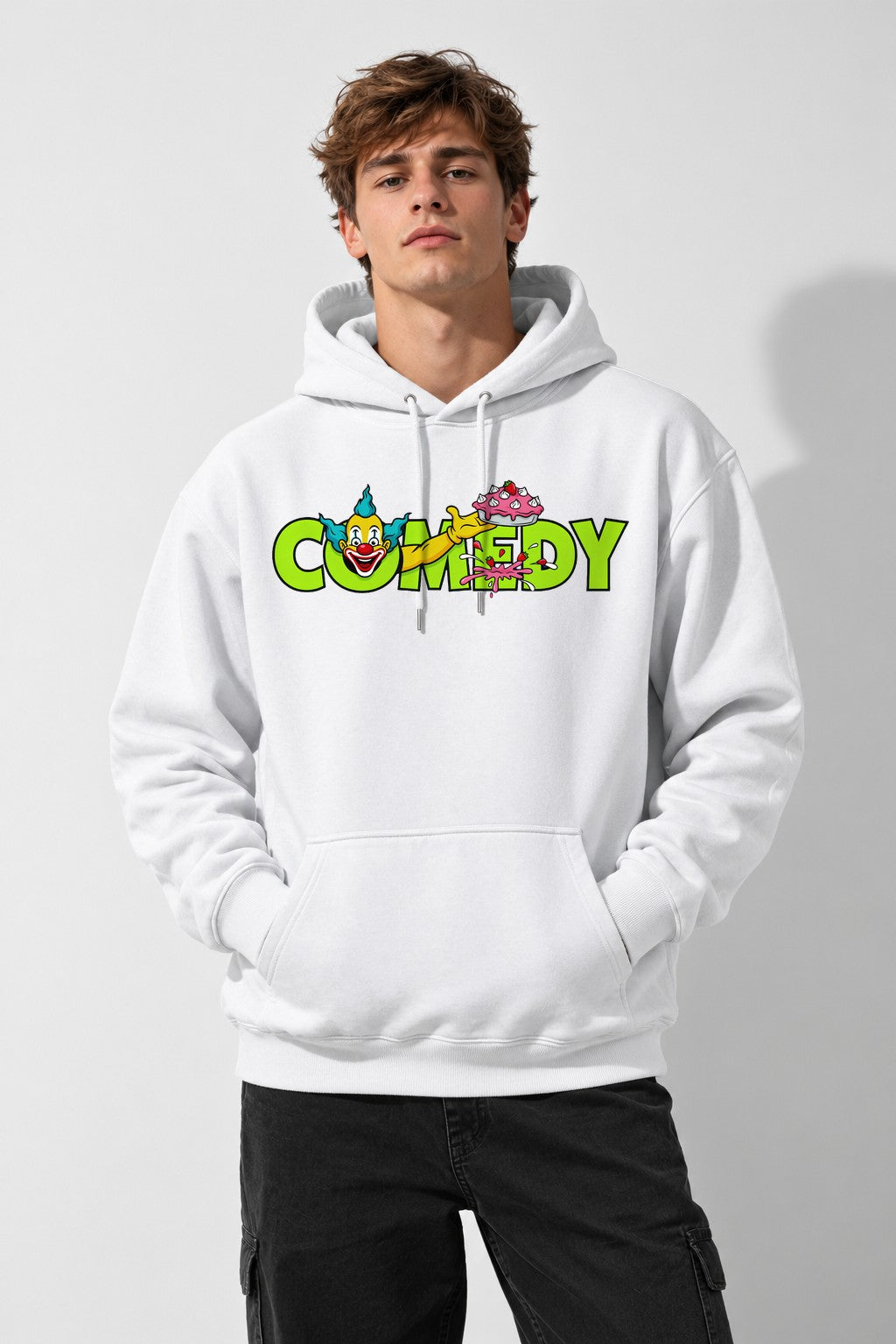 Comedy Clown Cake - White