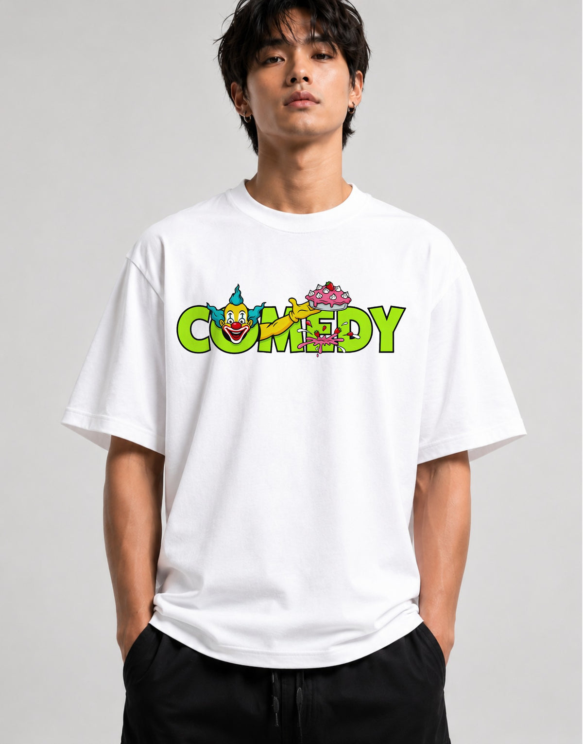 Comedy Clown Cake - White