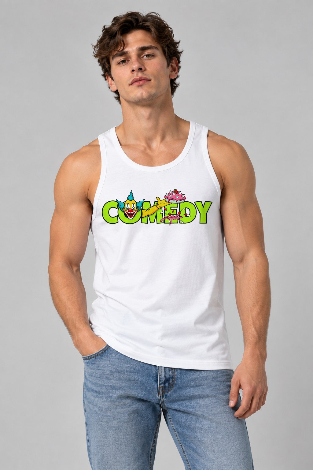 Comedy Clown Cake - White