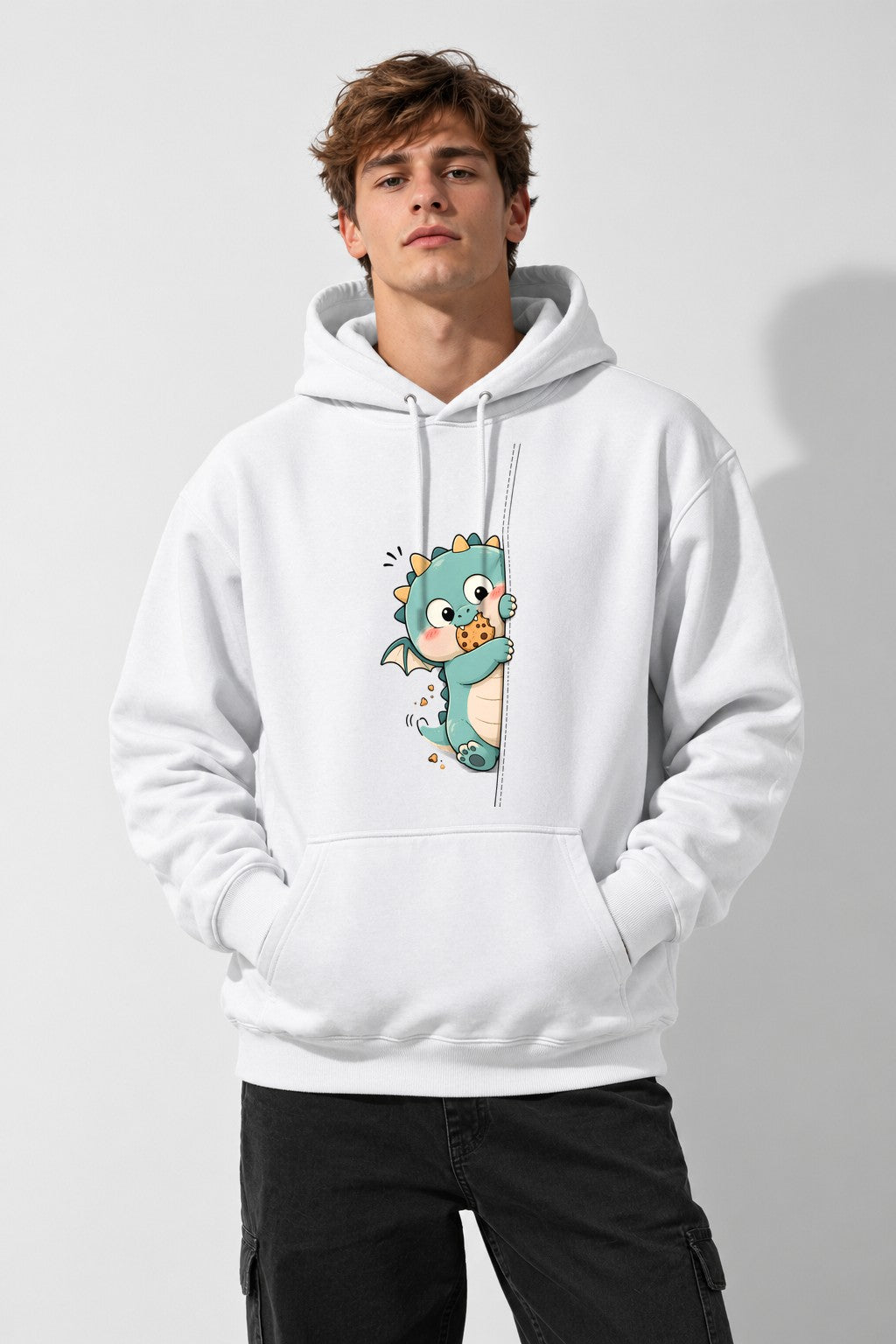Cookie Loving Dragon - White
