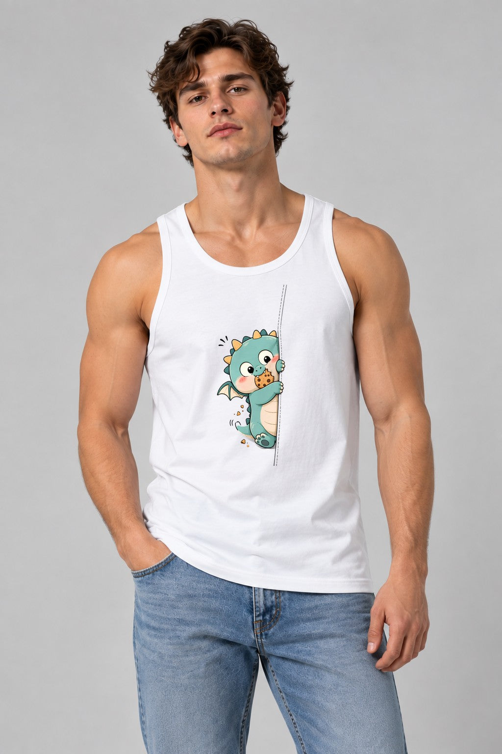 Cookie Loving Dragon - White