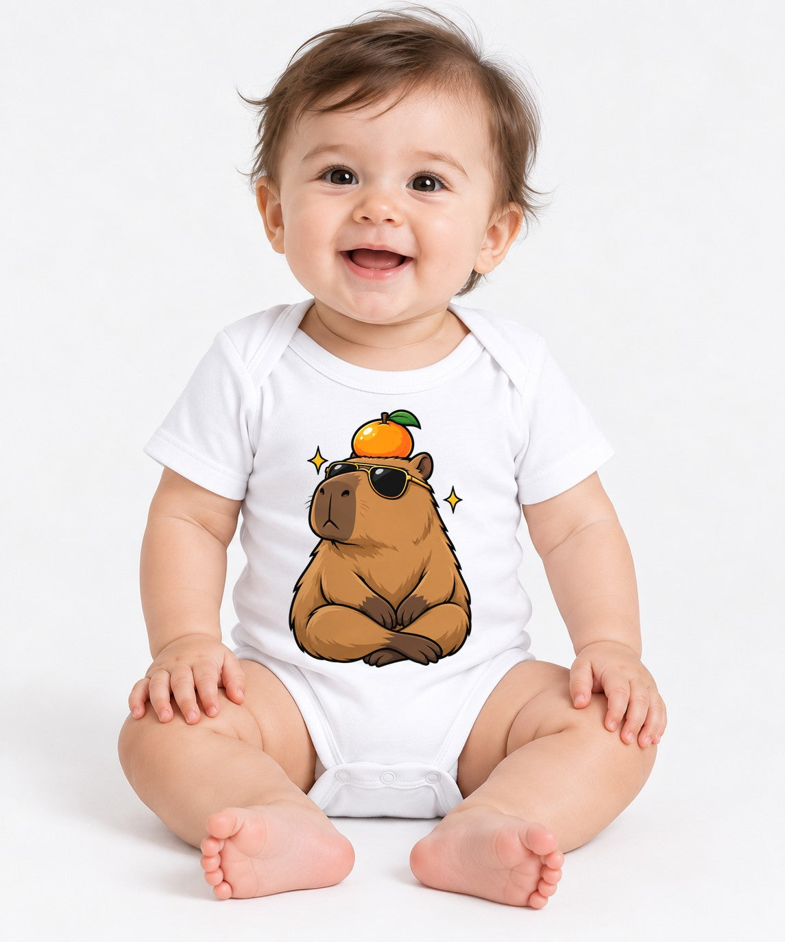 Cool Capybara Orange - White