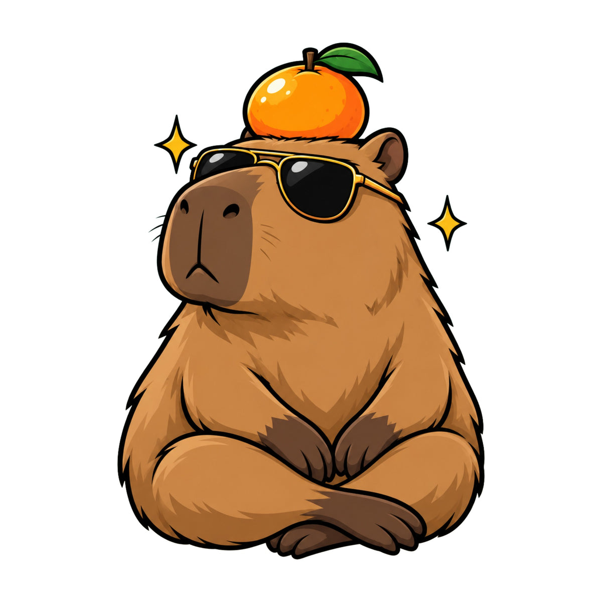 Cool Capybara Orange