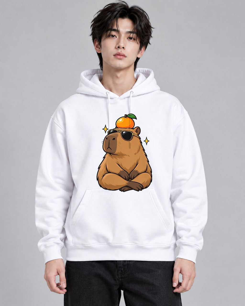 Cool Capybara Orange - White