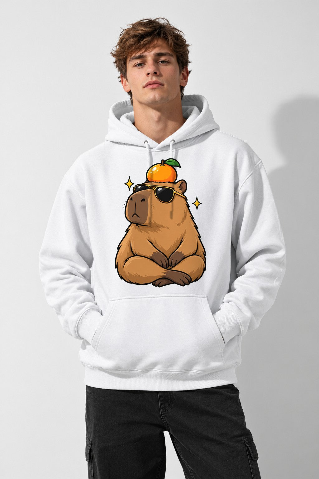 Cool Capybara Orange - White