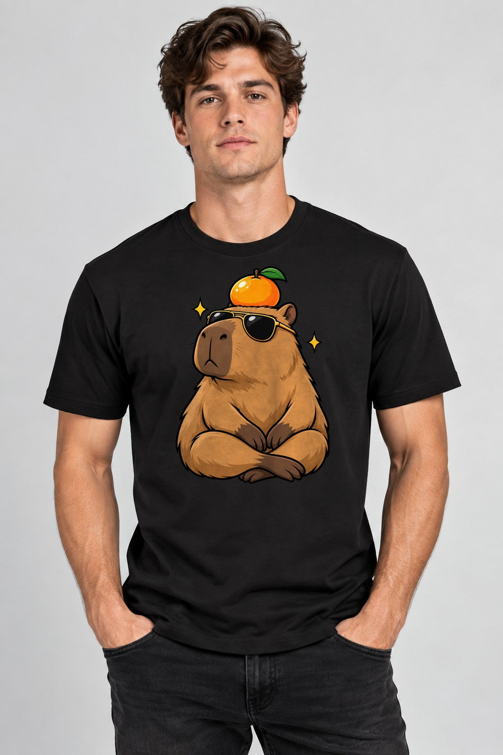Cool Capybara Orange - Black