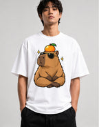 Cool Capybara Orange - White