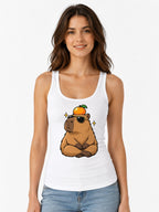 Cool Capybara Orange - White