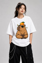 Cool Capybara Orange - White