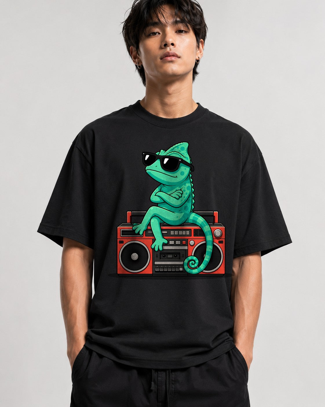 Cool Chameleon Vibes - Black