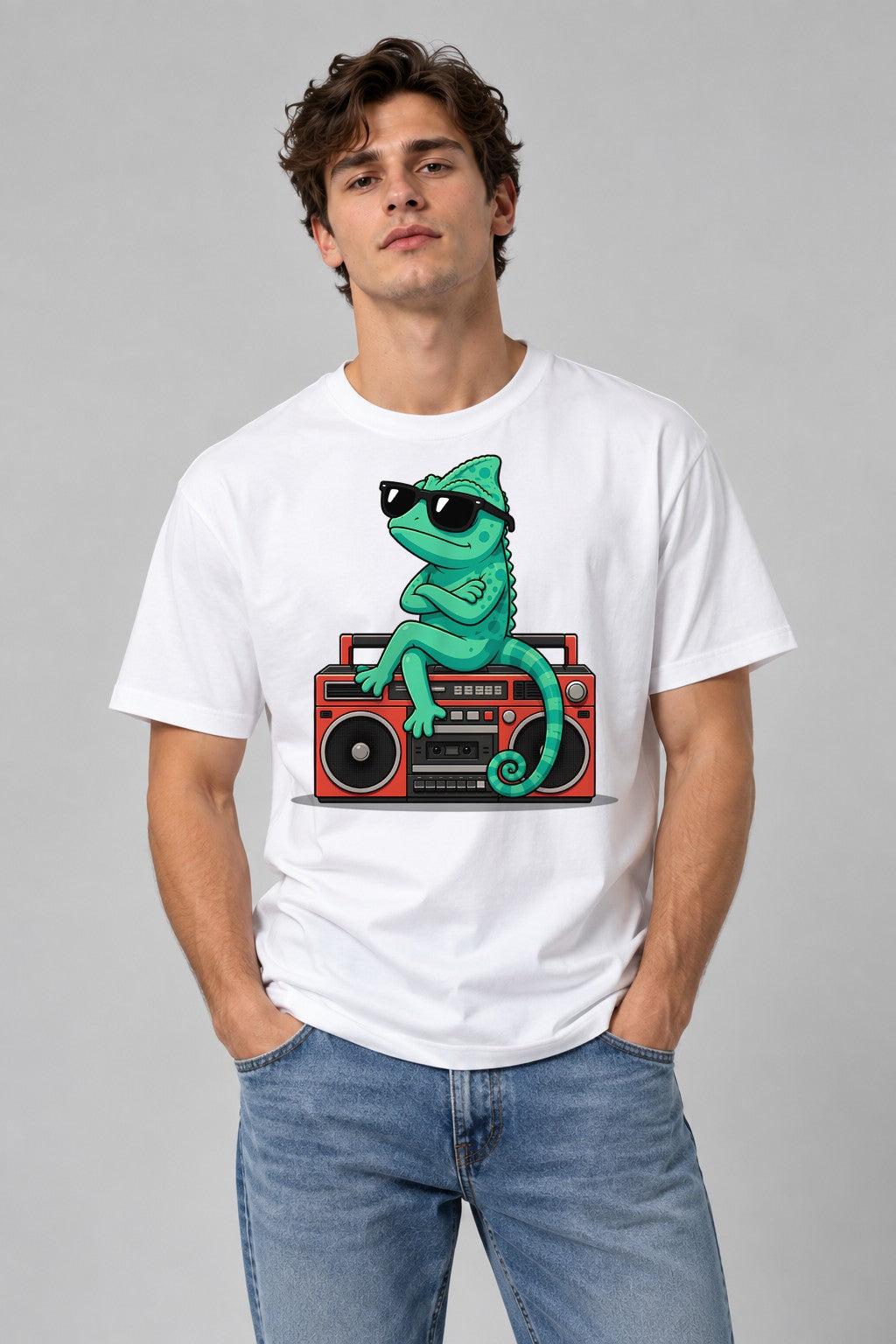 Cool Chameleon Vibes - White