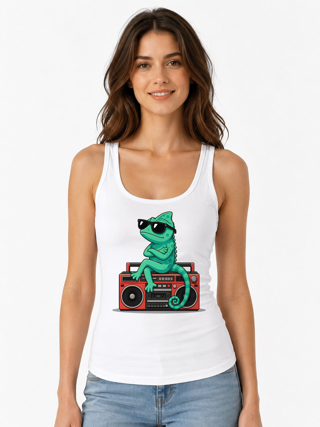 Cool Chameleon Vibes - White
