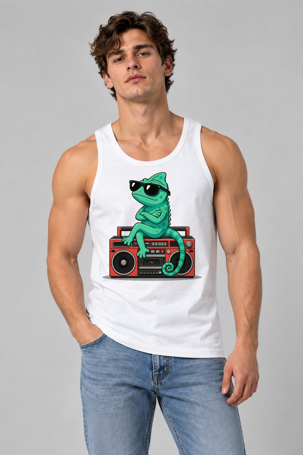 Cool Chameleon Vibes - White