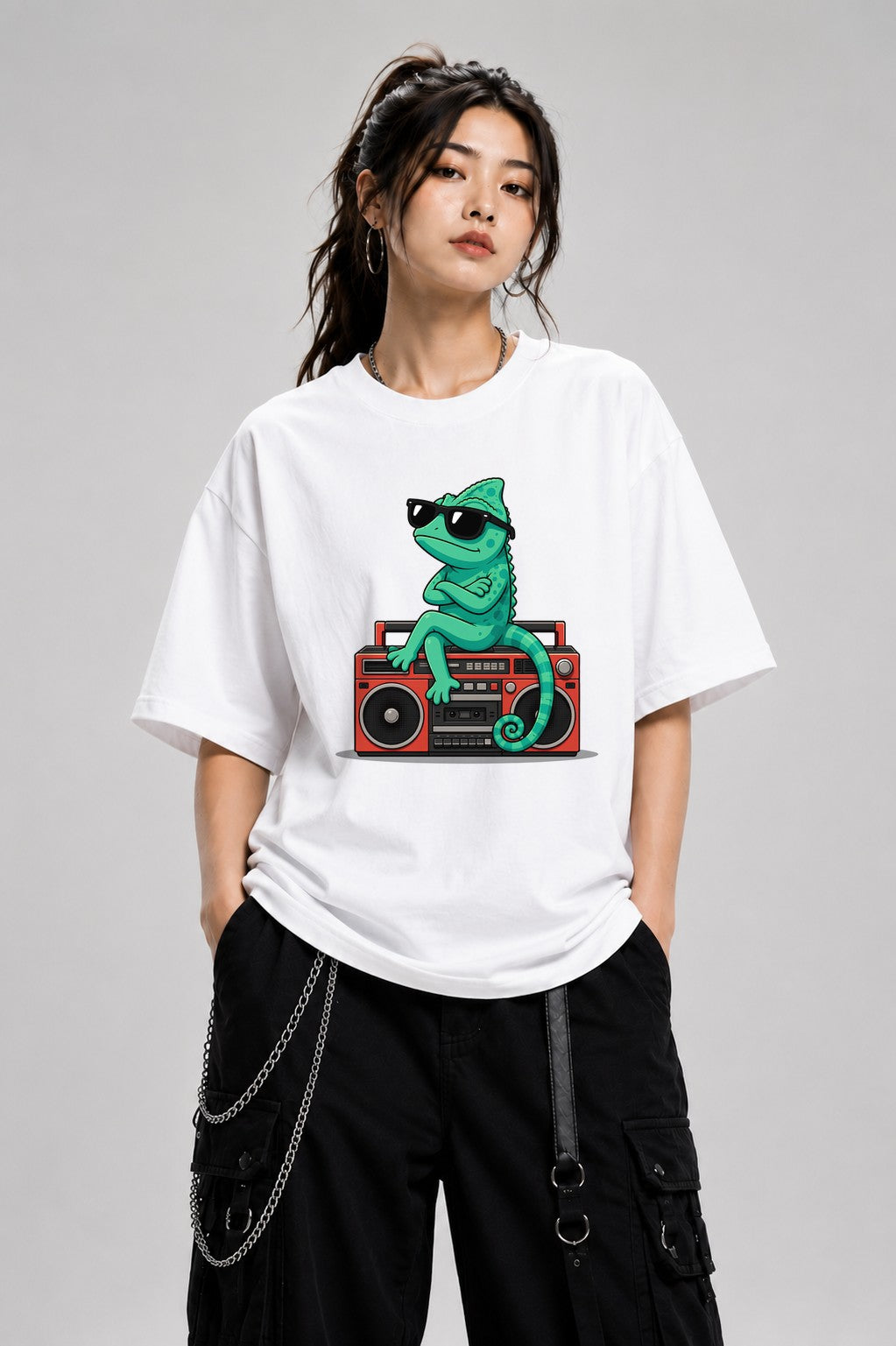Cool Chameleon Vibes - White