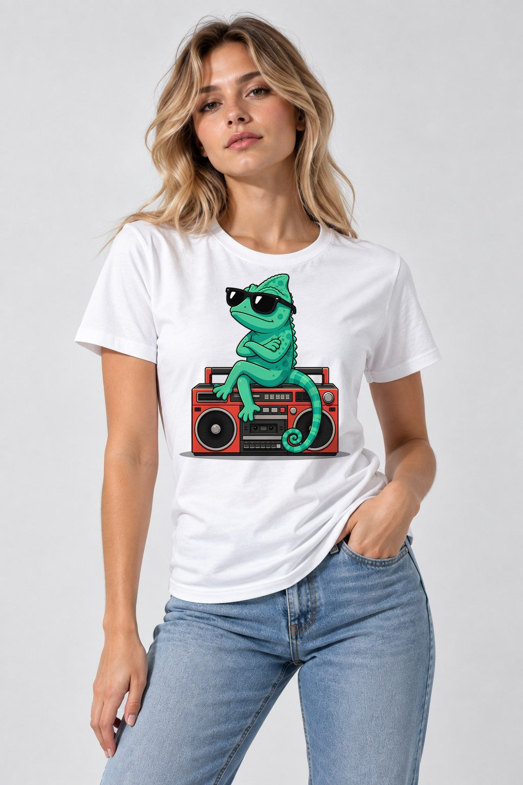 Cool Chameleon Vibes - White