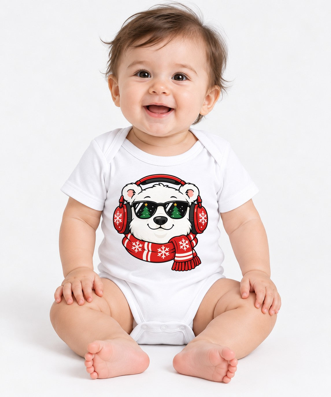 Cool Polar Bear Christmas - White