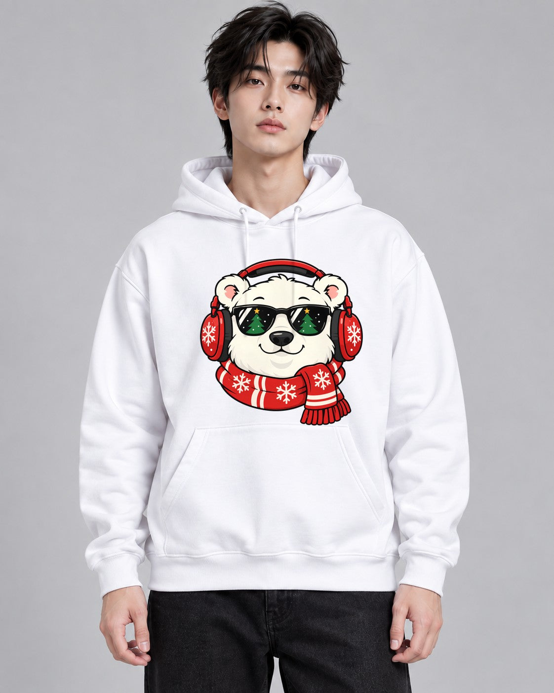Cool Polar Bear Christmas - White