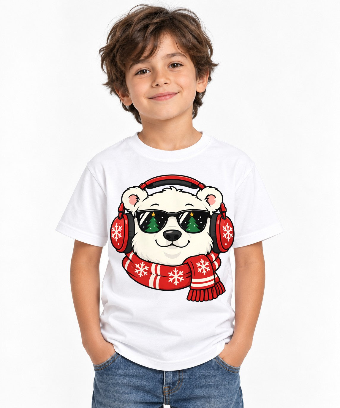 Cool Polar Bear Christmas - White