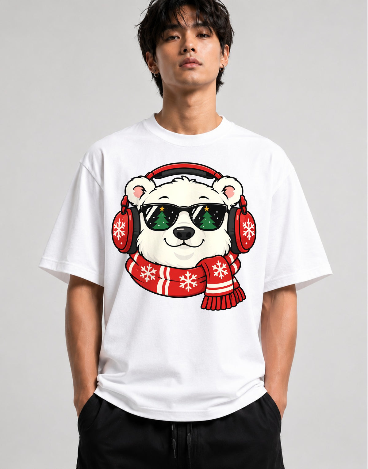 Cool Polar Bear Christmas - White