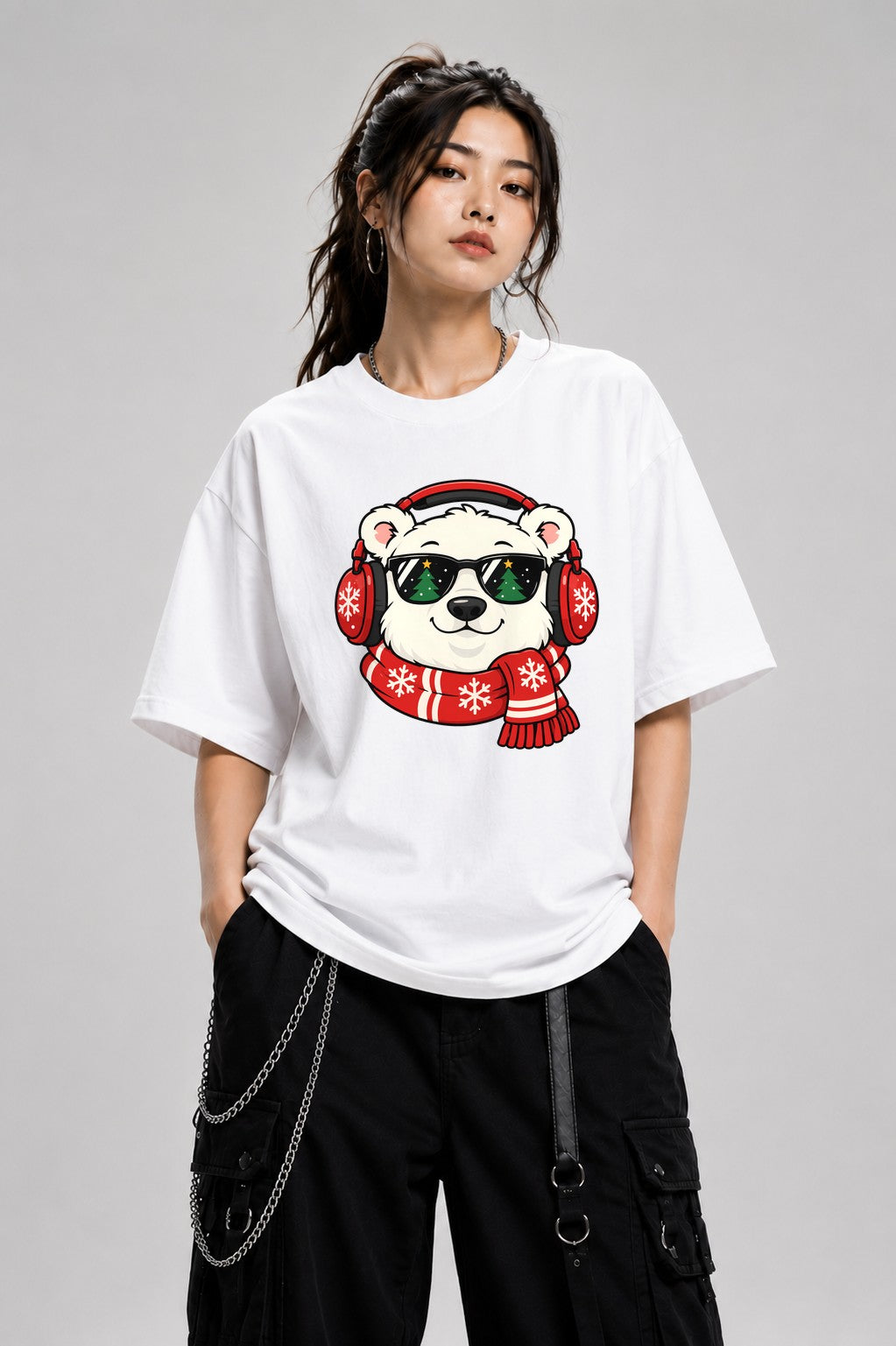 Cool Polar Bear Christmas - White