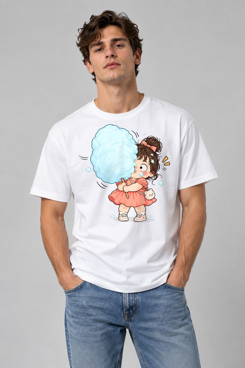 Cotton Candy Girl - White