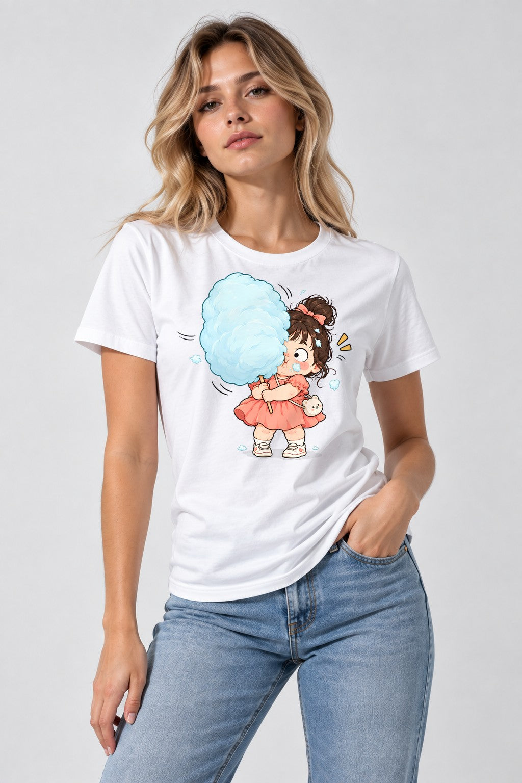 Cotton Candy Girl - White