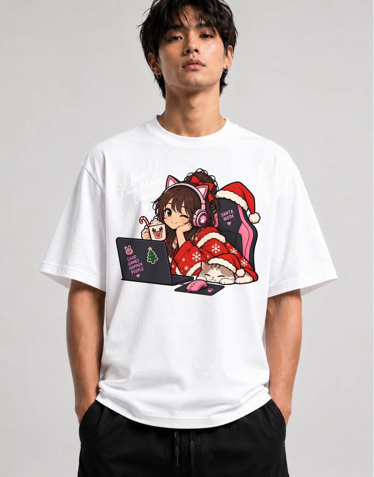 Cozy Gamer Girl - White