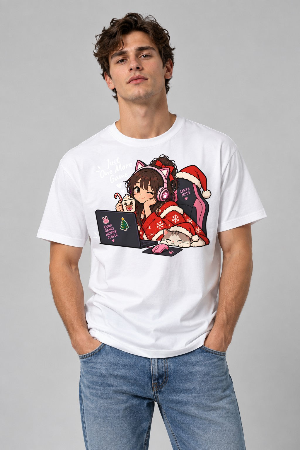 Cozy Gamer Girl - White