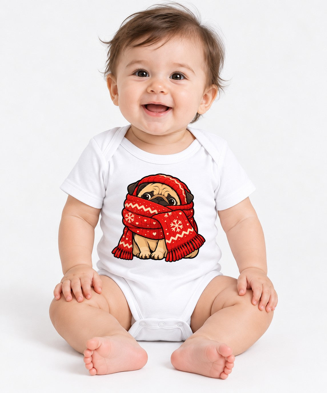 Cozy Pug Winter - White