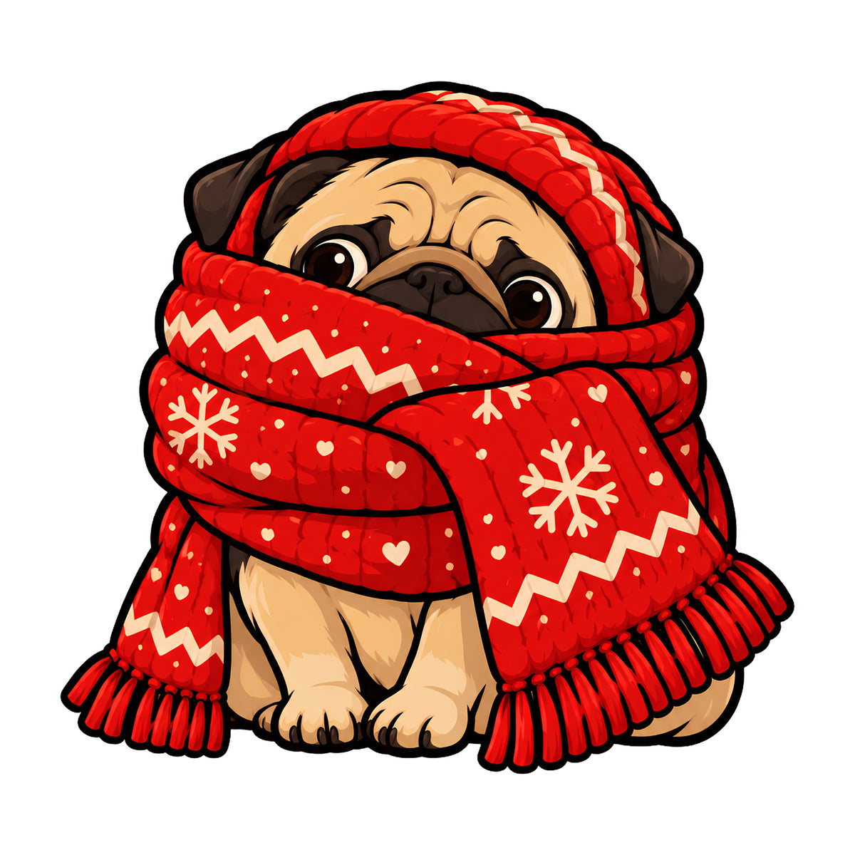 Cozy Pug Winter