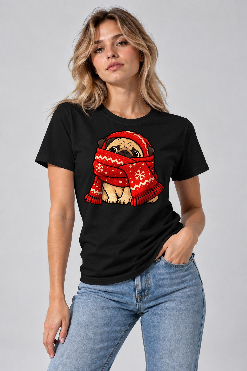 Cozy Pug Winter - Black