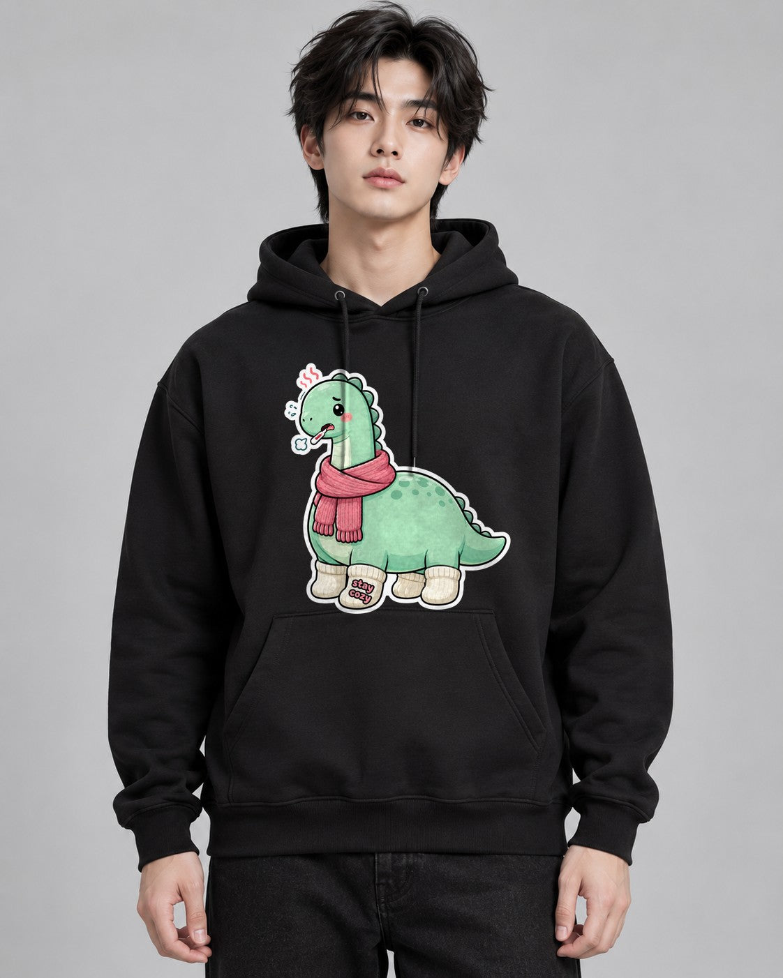 Cozy Sick Dino - Black