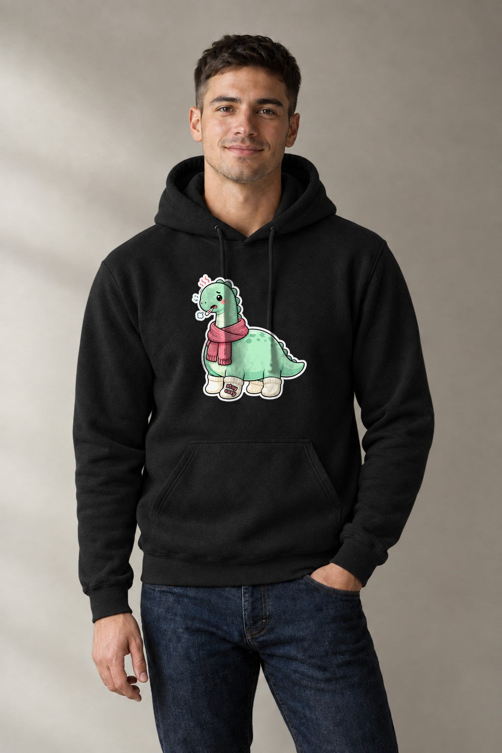Cozy Sick Dino - Black