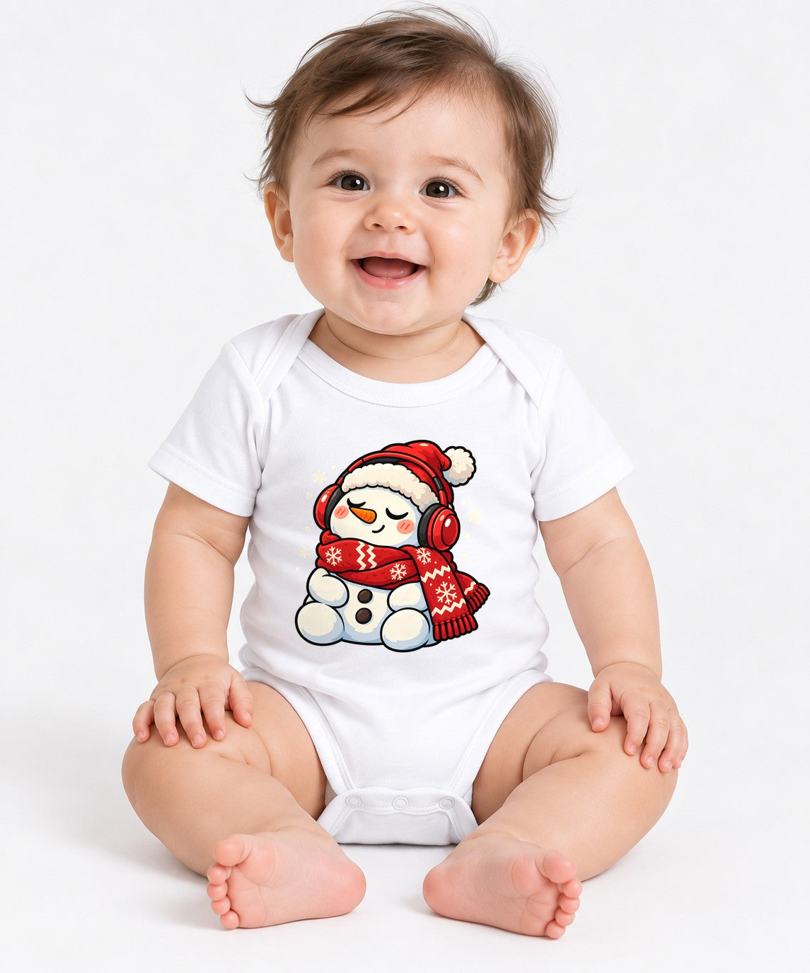 Cozy Snowman Headphones - White