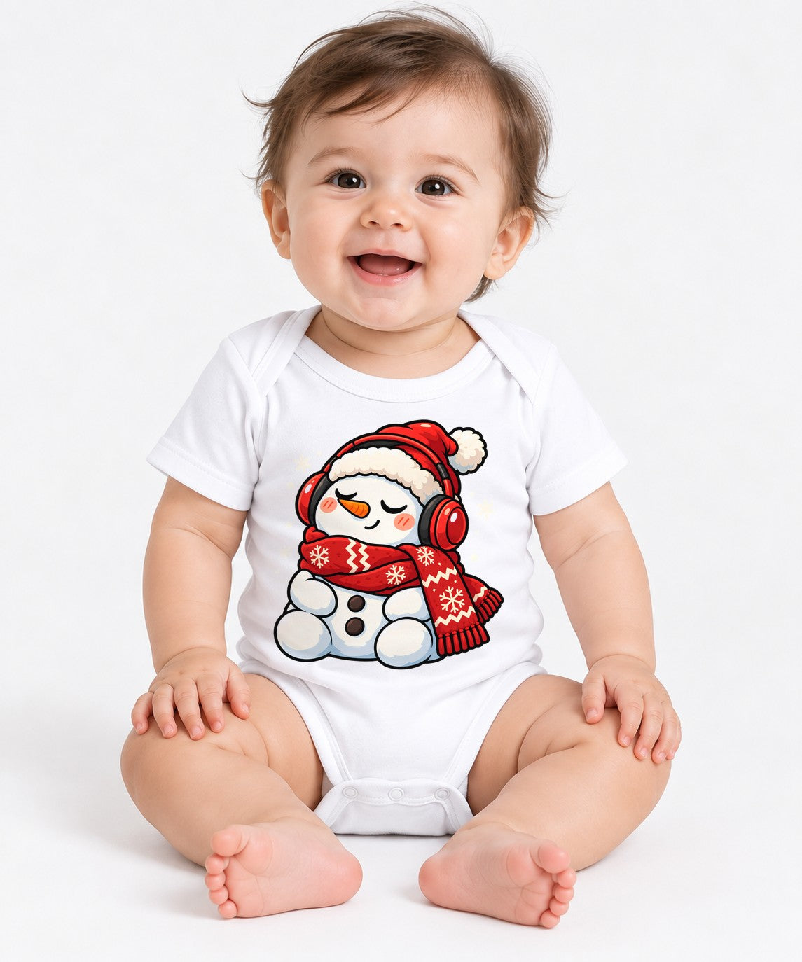 Cozy Snowman Headphones - White