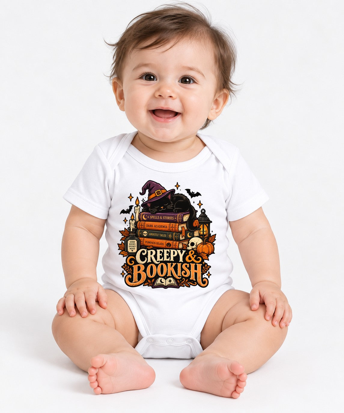 Creepy And Bookish - White