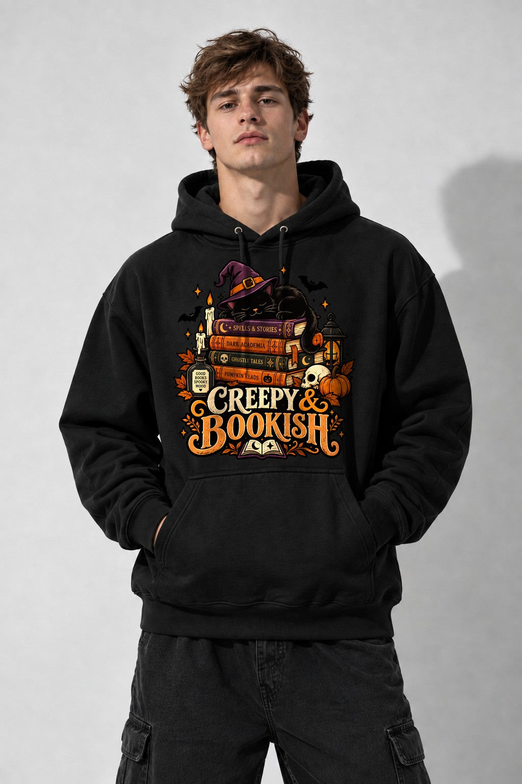 Creepy And Bookish - Black