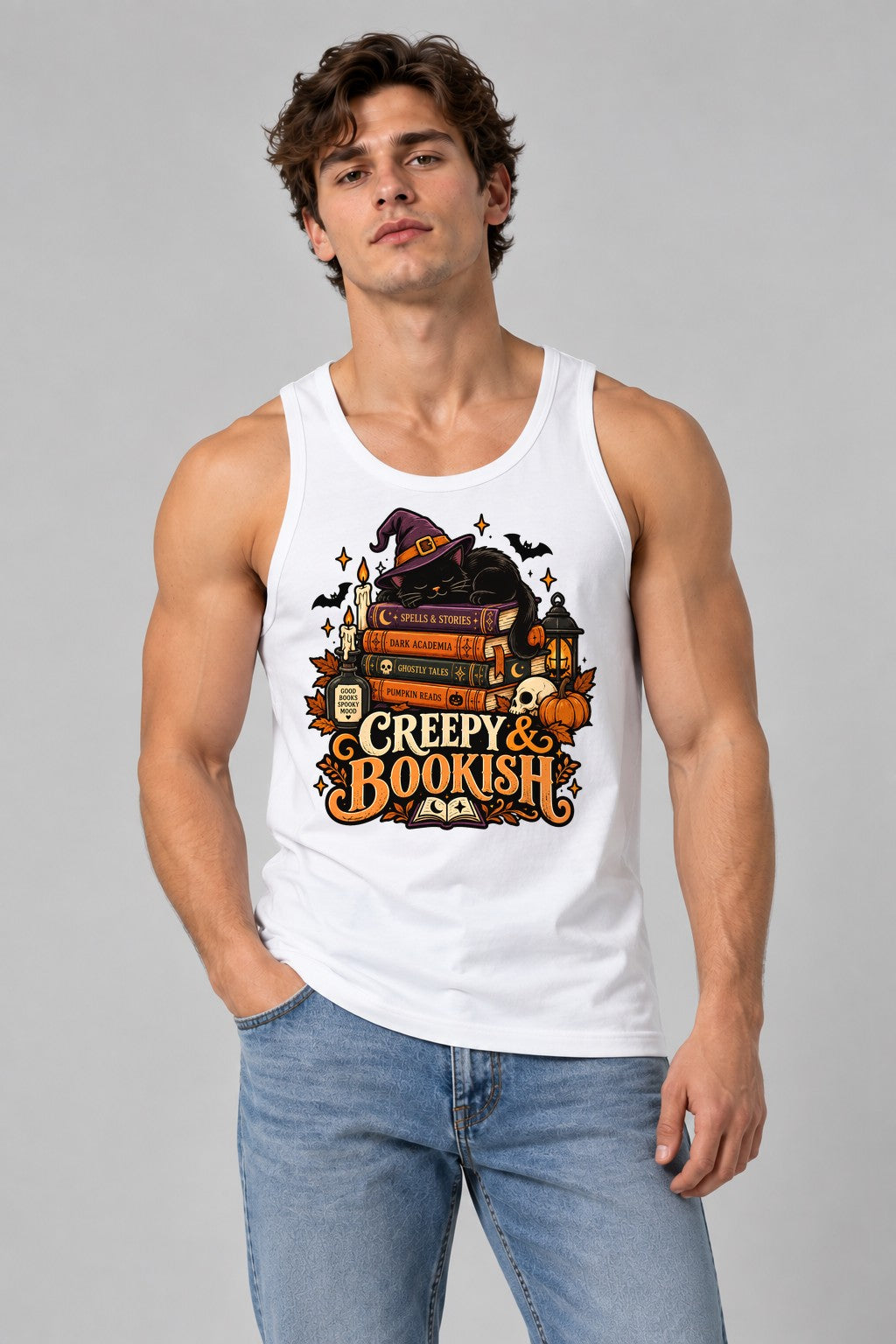Creepy And Bookish - White
